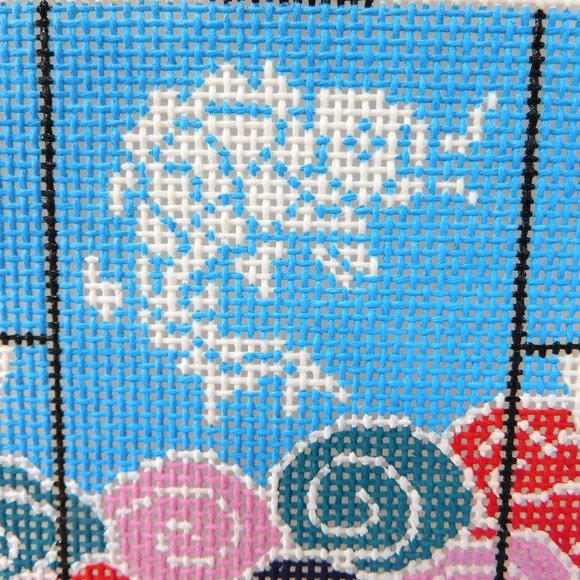 Lee Designs Koi Fish Goldfish Petite Kimono Needlepoint Canvas Hand Painted 18ct - Picture 3 of 4